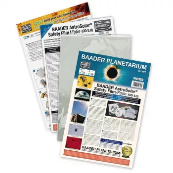 AstroSolar lámina de seguridad OD 5.0, 20,5x29 cm lámina filtrante solar