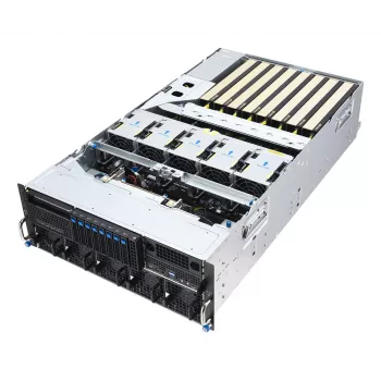 ASUS ESC8000A-E13X plataforma de servidor rack 4U AMD EPYC 9005 8xNVMe 2xM.2 2x10GbE 8xQSFP IPMI R3200W
