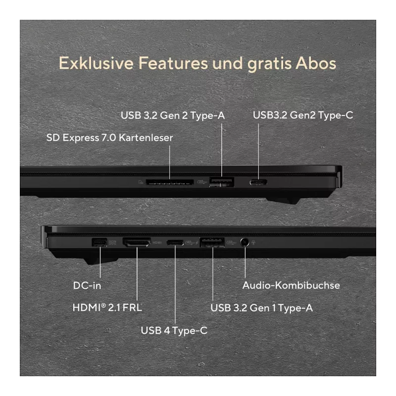 ASUS ProArt P16 (H7606WW-SE002X) portátil AI, 16 inch 4K OLED, Ryzen AI 9 HX 370, 64GB RAM, 2TB SSD, RTX 5080, Windows 11 Pro