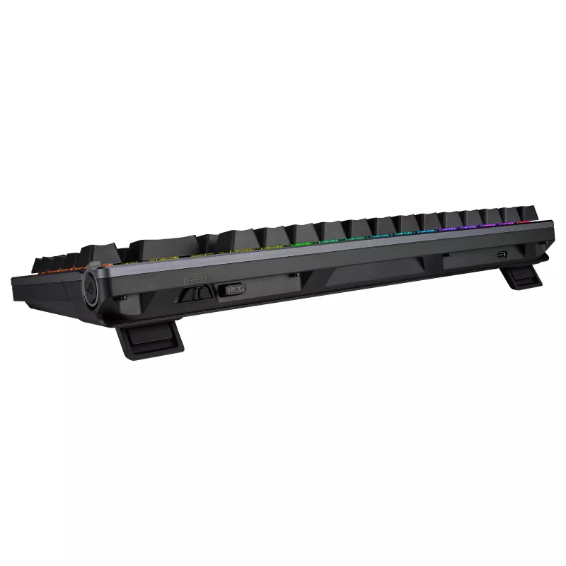 ASUS ROG Azoth 75% Teclado mecánico hotswap, RGB tri-modo, pantalla OLED, teclas PBT, switches NX, negro