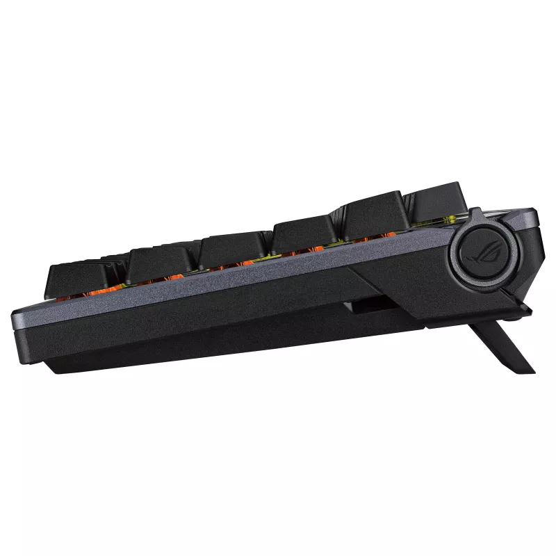 ASUS ROG Azoth 75% Teclado mecánico hotswap, RGB tri-modo, pantalla OLED, teclas PBT, switches NX, negro