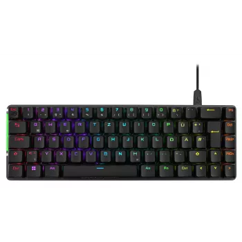 ASUS ROG Falchion Ace M705 65% Teclado gaming mecánico con cable, USB-C, tasa de sondeo 1000Hz, interruptores ROG NX Red, teclas PBT, RGB Aura Sync, Negro