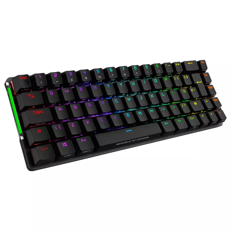 ASUS ROG Falchion NX Teclado gaming mecánico, formato 65%, switches ROG NX Red, inalámbrico/cableado, retroiluminación RGB, negro