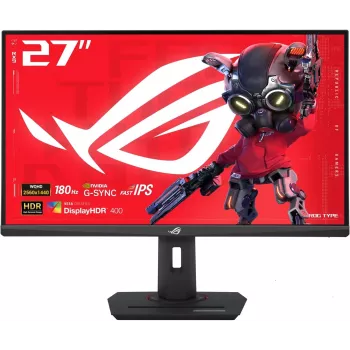 ASUS ROG Strix XG27ACS 27 pulgadas QHD Fast IPS monitor gaming, 180Hz, 1ms, DisplayHDR 400, G-SYNC Compatible, FreeSync Premium, USB-C (reacondicionado)