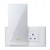 ASUS RP-BE58 Repetidor Wi-Fi 7 de doble banda, BE3456, 2,4 GHz 574 Mbit/s + 5 GHz 2882 Mbit/s, 1 puerto Gigabit, AiMesh, WPA3, blanco, enchufe UK