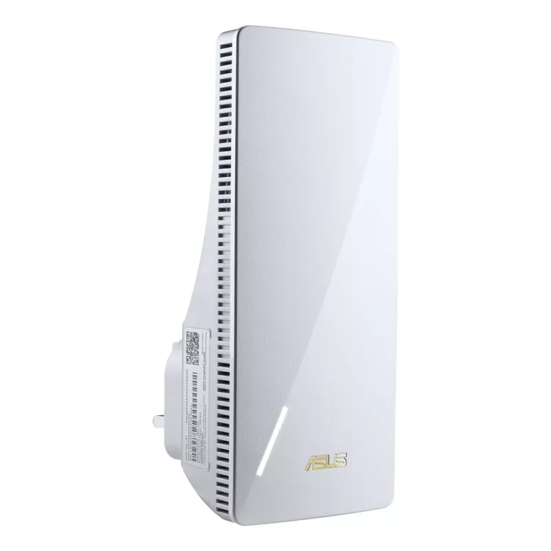 ASUS RP-BE58 Repetidor Wi-Fi 7 de doble banda, BE3456, 2,4 GHz 574 Mbit/s + 5 GHz 2882 Mbit/s, 1 puerto Gigabit, AiMesh, WPA3, blanco, enchufe UK