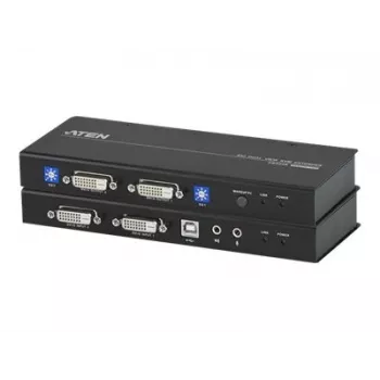 ATEN CE604-AT-G Extensor KVM – 2x DVI, Audio, USB, RS-232, 60m