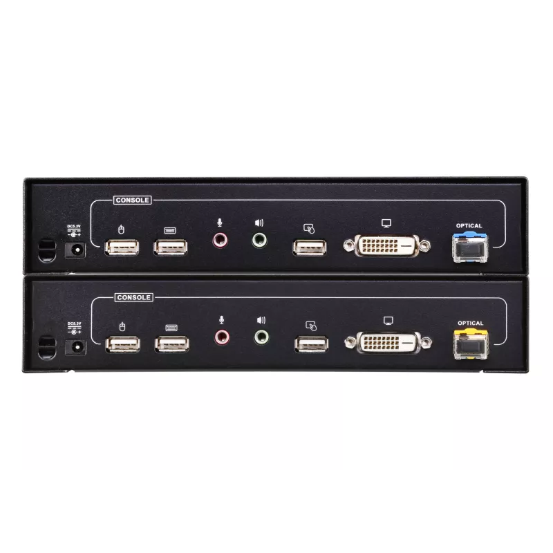 ATEN CE680 extensor KVM audio USB serie por fibra óptica, DVI Dual Link, 600 m, 1310/1550 nm