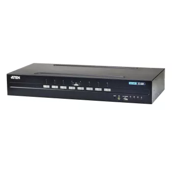 ATEN CS1148DP conmutador KVM USB Dual DisplayPort de 8 puertos – 4K, audio y hub USB