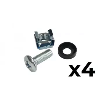 ATTE ADD-RACKMNT set de tornillos de montaje en rack M6 – 4 uds. con tuercas jaula y arandelas