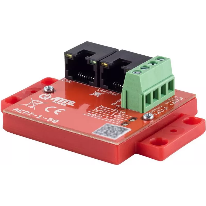 Adaptador PoE pasivo ATTE AEPI-1-50 de 1 canal 10/100/1000 Mbps Gigabit Ethernet