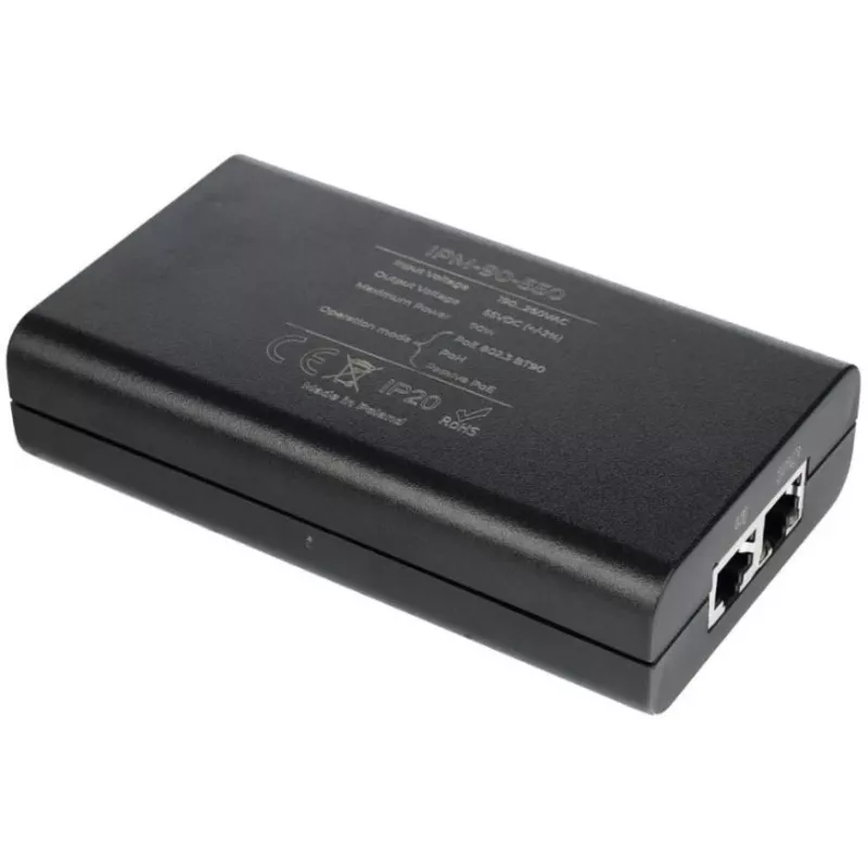 ATTE IPM-90-550 inyector PoE 90W, 55V DC, Gigabit Ethernet, IEEE 802.3bt