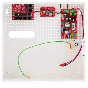 ATTE IPUPS-5-11-F Switch PoE de 5 puertos con alimentación de reserva, 4x PoE 10/100 Mbps, presupuesto 90W, no gestionado