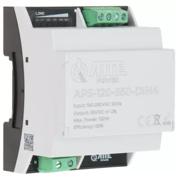 ATTE APS-120-550-DIN4 Fuente de alimentación conmutada para carril DIN, 55 V 120 W