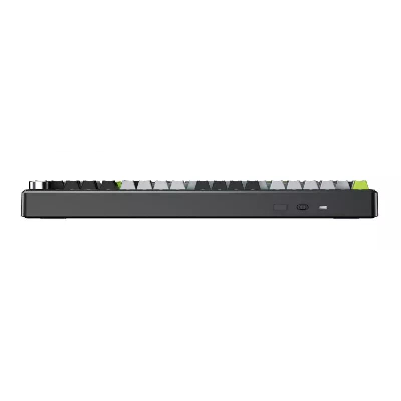 AULA F99 Pro Negro+Gris+Verde GrayWood RGB Teclado mecánico Gasket (Tri-Mode, 99 teclas, Leobog Graywood V3, PBT, 8000mAh)