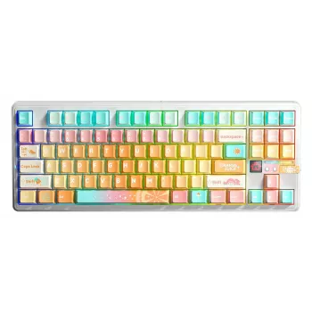 AULA Gasket F87 Pro V2 Orange Soda Kailh Meteorite Ice Cream Teclado mecánico RGB
