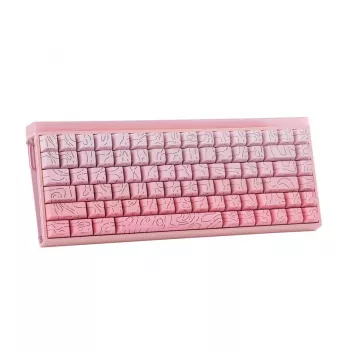 AULA HERO84 HE Pink Gradient Contour Dragon King Teclado mecánico RGB Gasket