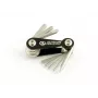 Author AHT Expert 8 multiherramienta plegable de llaves Allen con destornilladores PH2 y SL5, acero cromo-vanadio, carcasa de aluminio, plateado/negro