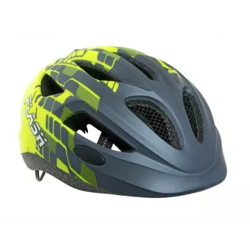 Author Flash Inmold X8 Casco de bicicleta para niños - Gris/Amarillo, 47-51 cm
