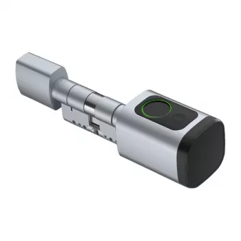 AVATTO SDL-V1-S90 cilindro de cerradura inteligente con huella dactilar, perfil europeo ajustable de 90mm, plata, Bluetooth y app Tuya, acceso sin llave, aleación de zinc