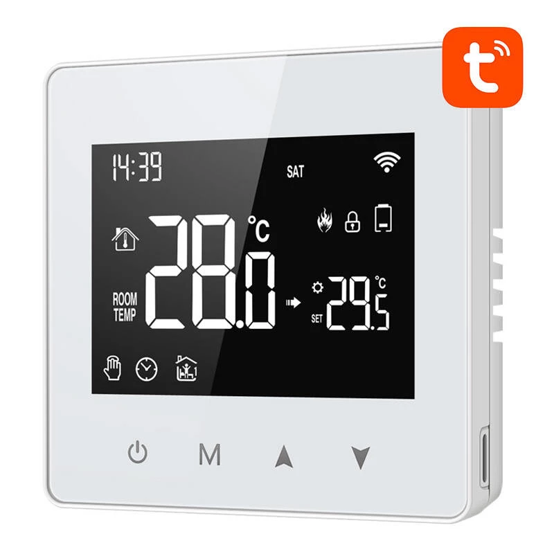 AVATTO WT198 termostato inteligente WiFi con pantalla táctil LCD, compatible con Tuya Smart Life, Alexa, Google Assistant