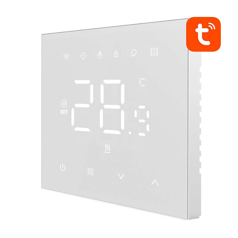 AVATTO WT410-16A-W termostato WiFi inteligente para suelo radiante eléctrico, 16A, Blanco