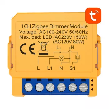 AVATTO ZDMS16-1 enchufe inteligente con interruptor ZigBee, compatible con TUYA