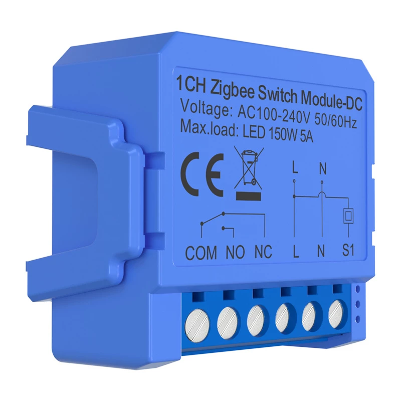 Avatto ZWSM16-DC-1 Módulo de interruptor inteligente ZigBee 3.0 de 1 canal con contacto seco libre de potencial