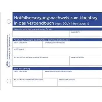 Avery Zweckform Bloc de notificación de primeros auxilios 313 A6 50 hojas