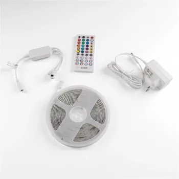 Avide Tira LED blíster 12V 16W RGB 5m con mando a distancia IR