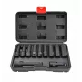 AWTOOLS juego de llaves de vaso 1/2 pulgadas, profundas, 11 piezas, 8-21 mm, Black Line