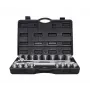 AWTOOLS Juego de vasos de 21 piezas con cuadradillo de 3/4 pulgadas, 12 puntas, métrico, con carraca y maletín