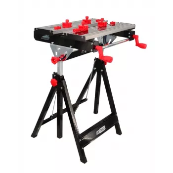 AWTOOLS Banco de trabajo de altura ajustable 77-107 cm 120x60 cm 150 kg