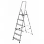 Escalera de aluminio autoportante AWTOOLS 6 peldaños 125 kg