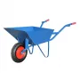 AWTOOLS AW00032 carretilla de jardín - capacidad de carga 200 kg, 100 L, cubeta de acero galvanizado, neumáticos