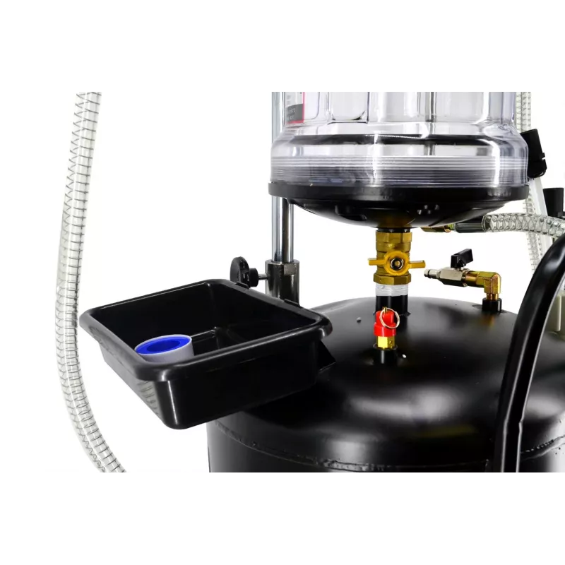 AWTOOLS AW10415BL Bomba de aceite rotativa manual para bidones de 200L, 20 L/min, hierro fundido, tubo de aspiración telescópico, 2 inch BSP