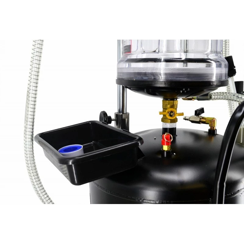 AWTOOLS AW10415BL Bomba de aceite rotativa manual para bidones de 200L, 20 L/min, hierro fundido, tubo de aspiración telescópico, 2 inch BSP