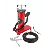 AWTOOLS AW15940 Bomba de aire de pie - Monocilíndrica, 10 BAR, manómetro analógico, bastidor de acero, Negro/Plata