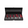 Juego de 19 brocas helicoidales HSS AWTOOLS AW16520 en maletín metálico, 1-10 mm, DIN 338, para metal, acero, plástico, madera