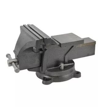 Tornillo de banco con base giratoria AWTOOLS AW24207 100mm Hierro fundido con yunque