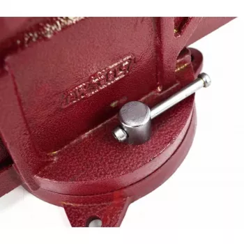 AWTOOLS AW24226 tornillo de banco giratorio 125mm con yunque y mordazas endurecidas intercambiables