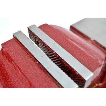 AWTOOLS AW24226 tornillo de banco giratorio 125mm con yunque y mordazas endurecidas intercambiables