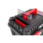 AWTOOLS AW30533BL caja organizadora de herramientas de 12 compartimentos con tapa transparente, negra