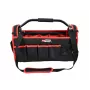AWTOOLS AW30661 maletín de herramientas, 480 x 250 x 250 mm, polipropileno resistente a impactos, negro con detalles rojos, cierres metálicos, argolla para candado, asa plegable, 2 organizadores en tapa