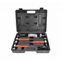 AWTOOLS AW32269BL martillo de mecánico de 1000 g con mango de fibra de vidrio y boca cruzada, negro