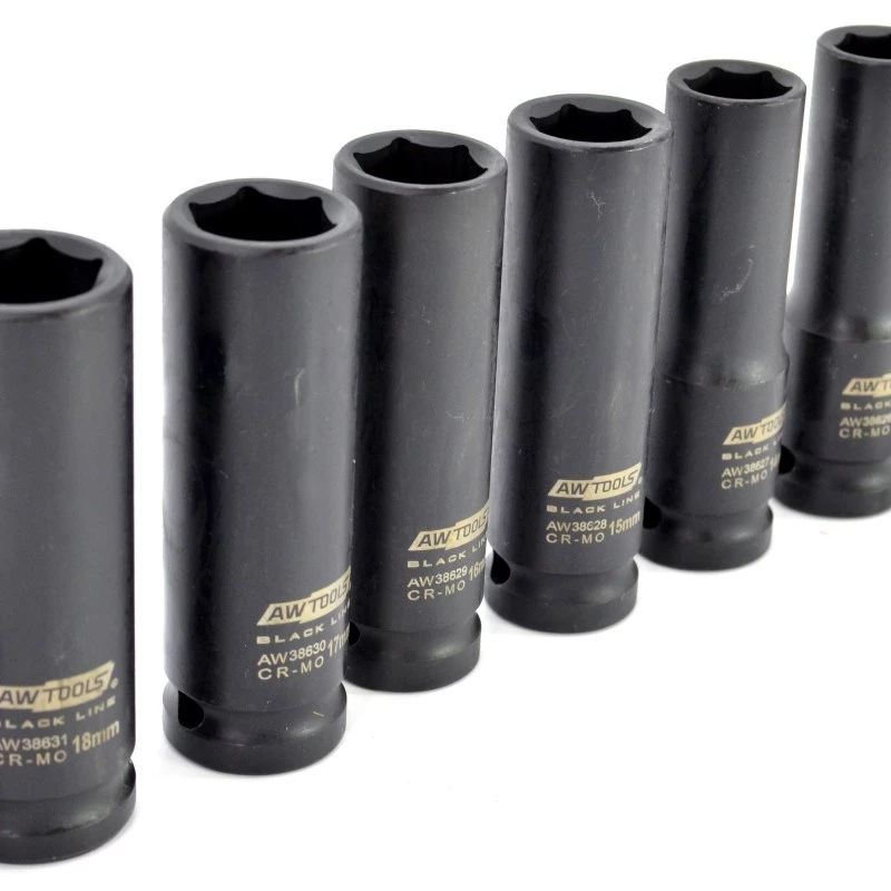 AWTOOLS AW38690BL Juego de vasos de cromo-vanadio de 172 piezas con enganches de 1/4