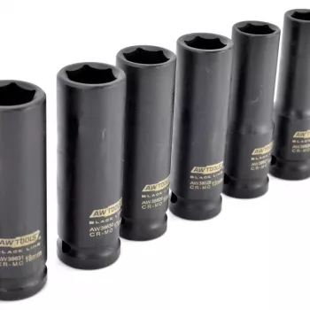 AWTOOLS AW38691BL juego de vasos de 171 piezas con accionamiento 1/4 pulgadas, 3/8 pulgadas, 1/2 pulgadas, carracas, extensiones, puntas y maletín de plástico