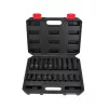 AWTOOLS AW38695BL Juego de llaves de vaso de cromo-vanadio de 95 piezas con carraca de 1/4 pulgadas, 3/8 pulgadas, 1/2 pulgadas, vasos, puntas, llaves y maletín de plástico