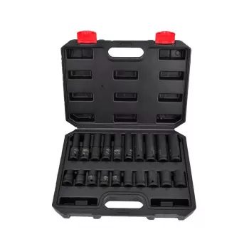 AWTOOLS AW38695BL Juego de llaves de vaso de cromo-vanadio de 95 piezas con carraca de 1/4 pulgadas, 3/8 pulgadas, 1/2 pulgadas, vasos, puntas, llaves y maletín de plástico