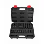 AWTOOLS AW38695BL Juego de llaves de vaso de cromo-vanadio de 95 piezas con carraca de 1/4 pulgadas, 3/8 pulgadas, 1/2 pulgadas, vasos, puntas, llaves y maletín de plástico